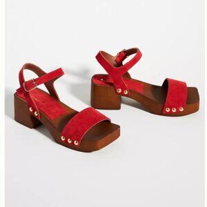 Anthropologie double strap heels